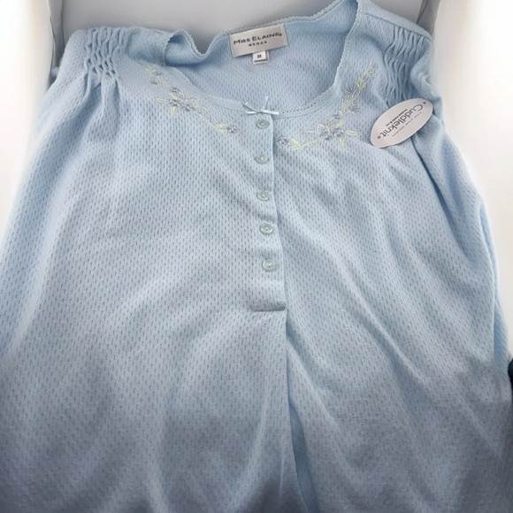 NWT MISS ELAINE WOMAN 3X LOUNGEWEAR/SLEEPWEAR/PAJAMA BLUE CUDDLEKNIT POPOVER - Picture 8 of 17